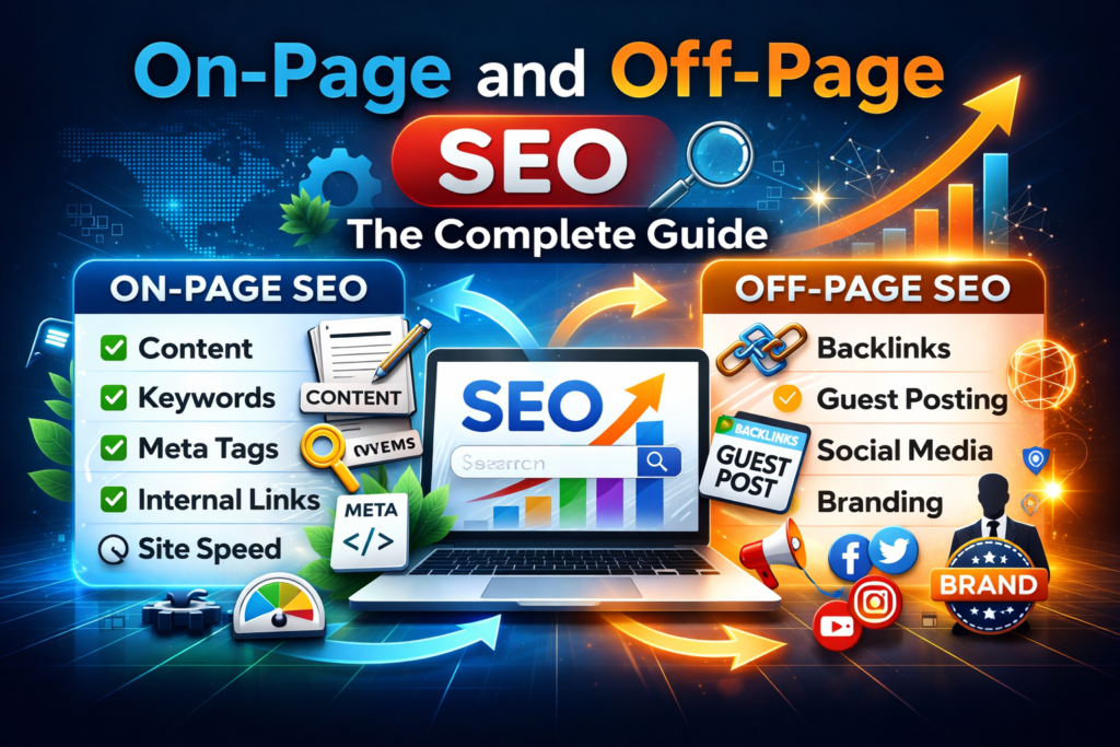 Difference between on page and off page seo