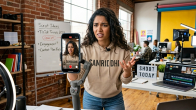 girl making short form videos