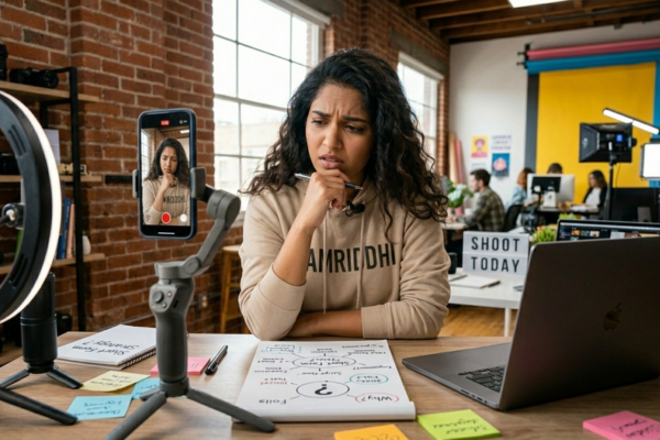 girl thinking about short form videos