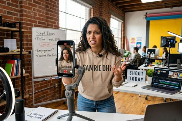 girl making short form videos