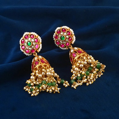 Kundan Earrings Jhumkas