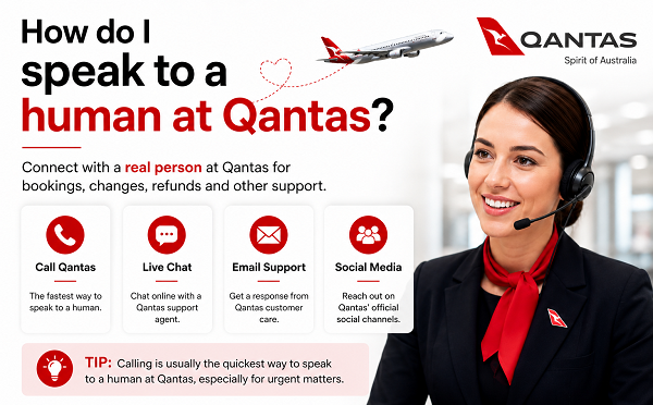 How do I speak to a human at Qantas?
