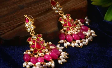 Long Kundan Earrings​