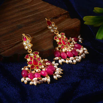 Long Kundan Earrings​
