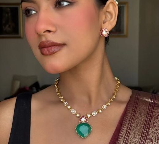 Long Kundan Necklace​ Set